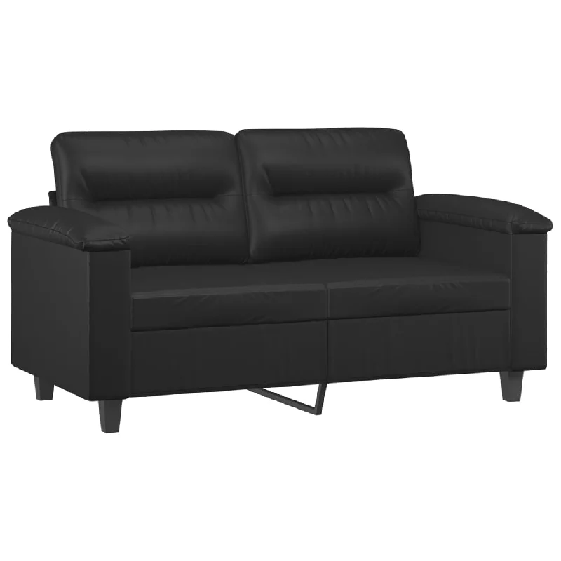 high-back sectional sofa-Sofa Chair Accent Upholstered Single Sofa Chair Black Faux Leather