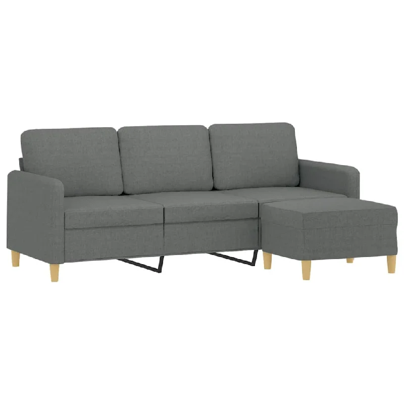 designer sectional sofa-Sofa 3-Seater Couch Sofa Armchair with Footstool for Living Room Fabric