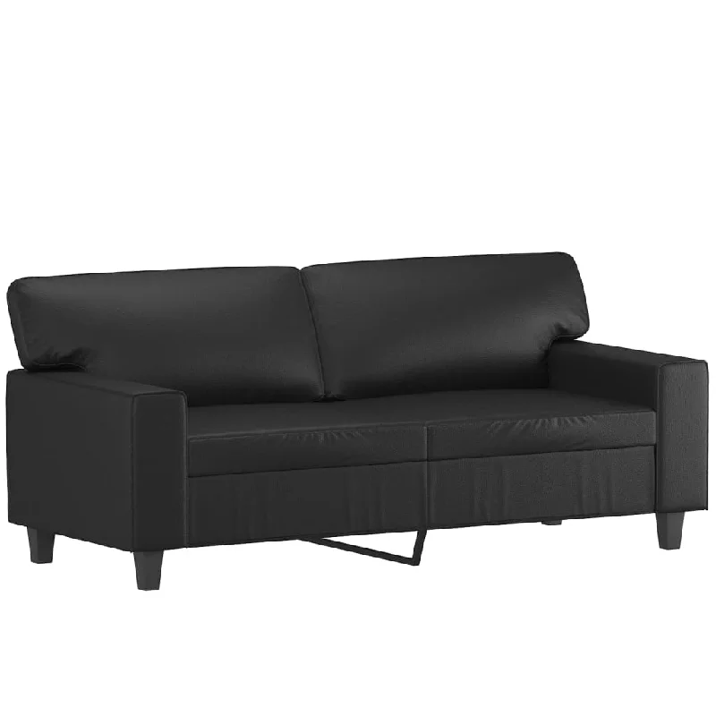 garden reclining sofa-Sofa Chair Accent Upholstered Armchair for Living Room Faux Leather