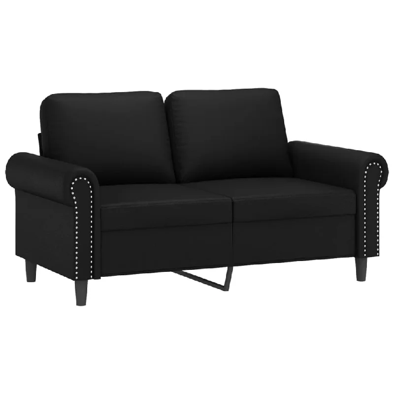 industrial sectional sofa-Sofa Chair Accent Upholstered Single Sofa Chair Black Faux Leather