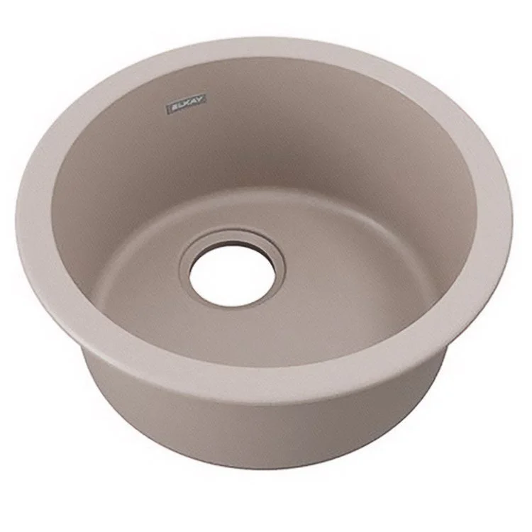 kitchen sink basin cream-Kitchen Sink Quartz Classic 18 x 18 Inch Single Bowl Bar Greige Top Mount Undermount