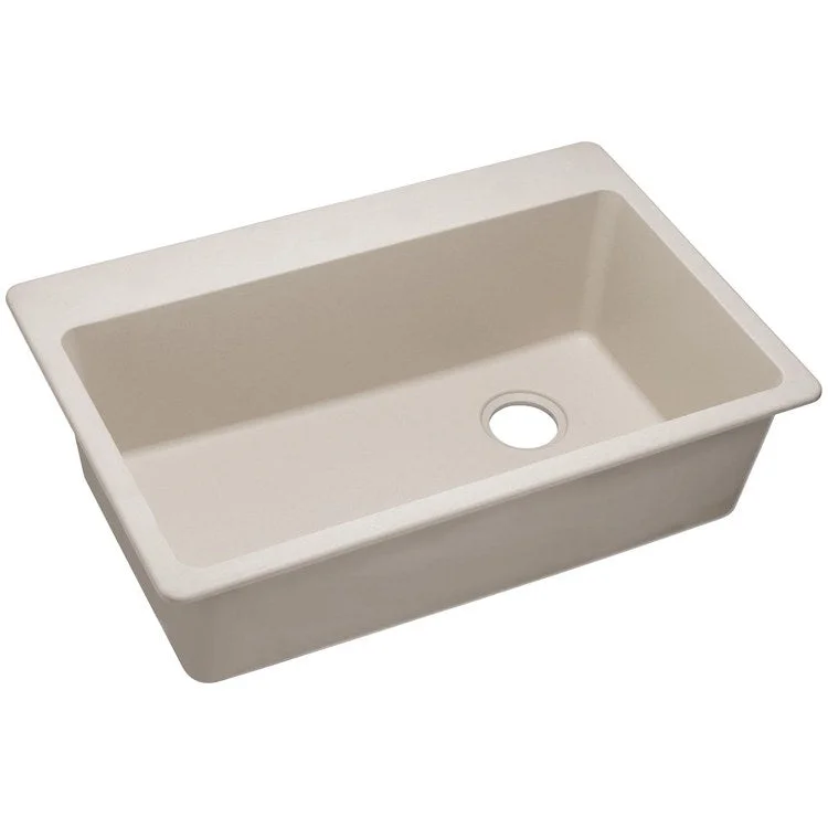 kitchen sink drain orange-Kitchen Sink Quartz Classic 33 x 22 Inch Single Bowl Bisque Drop-In Quartz 9-1/2 Inch