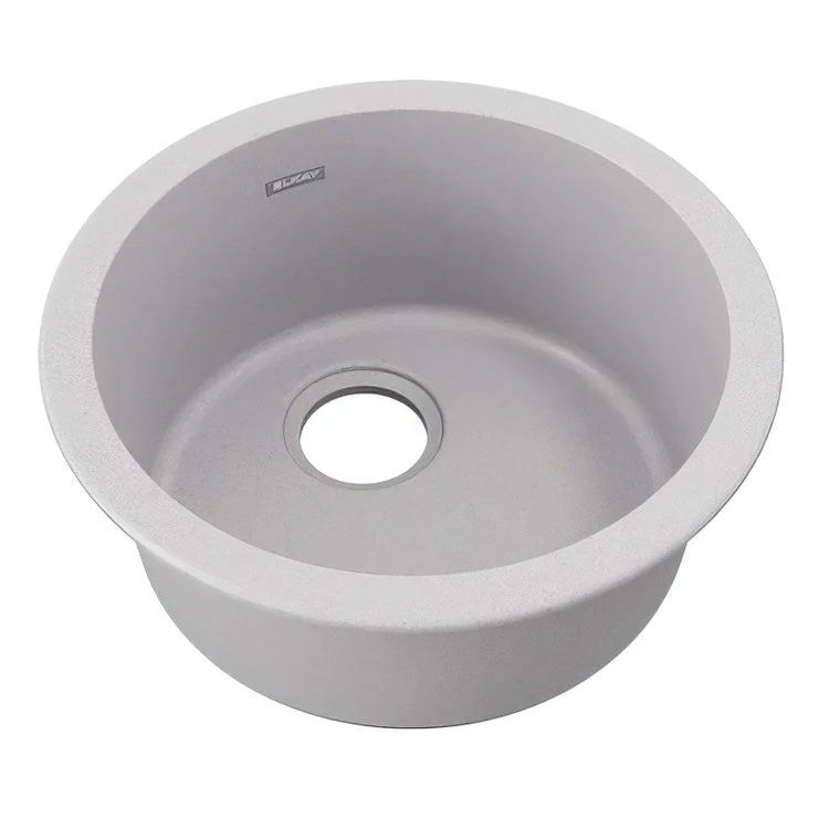 kitchen sink basin steel-Kitchen Sink Quartz Classic 18 x 18 Inch Single Bowl Bar Greystone Top Mount Undermount