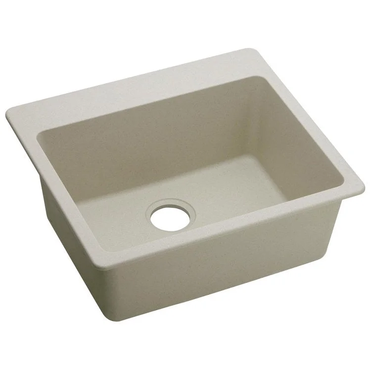 kitchen sink faucet rust-Kitchen Sink Quartz Classic 25 x 22 Inch Single Bowl Bisque Drop-In