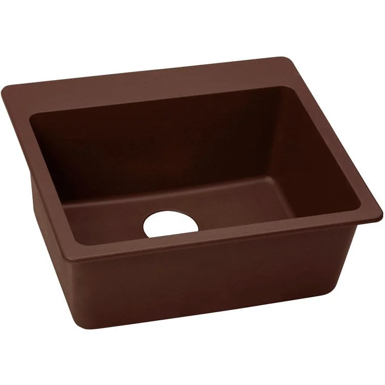 kitchen sink countertop combo-Kitchen Sink Quartz Classic 25 x 22 Inch Single Bowl Pecan Drop-In