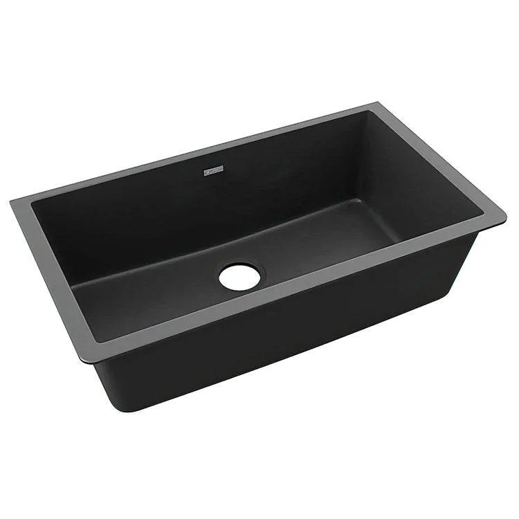 kitchen sink basin knot-Kitchen Sink Quartz Classic 33 x 18.5 Inch Single Bowl Black Undermount