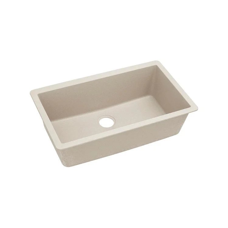 kitchen sink drain stone-Kitchen Sink Quartz Classic 33 x 18.5 Inch Single Bowl Bisque Undermount