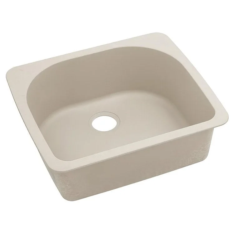 kitchen sink basin lace-Kitchen Sink Quartz Classic 25 x 22 Inch Single Bowl Putty Top Mount