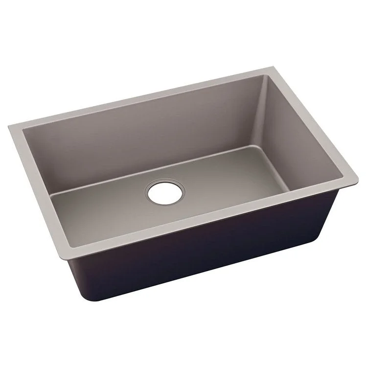 kitchen sink undercoating spray-Kitchen Sink Quartz Luxe 33 x 18.5 Inch Single Bowl Silvermist Undermount