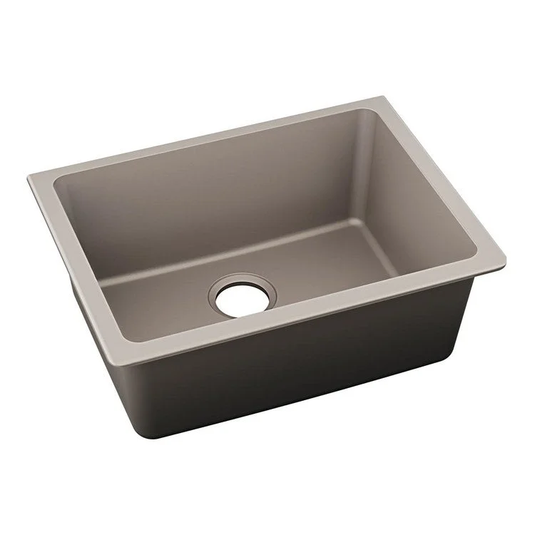 kitchen sink cabinet storage-Kitchen Sink Quartz Luxe 24.5 x 18.5 Inch Single Bowl Silvermist Undermount