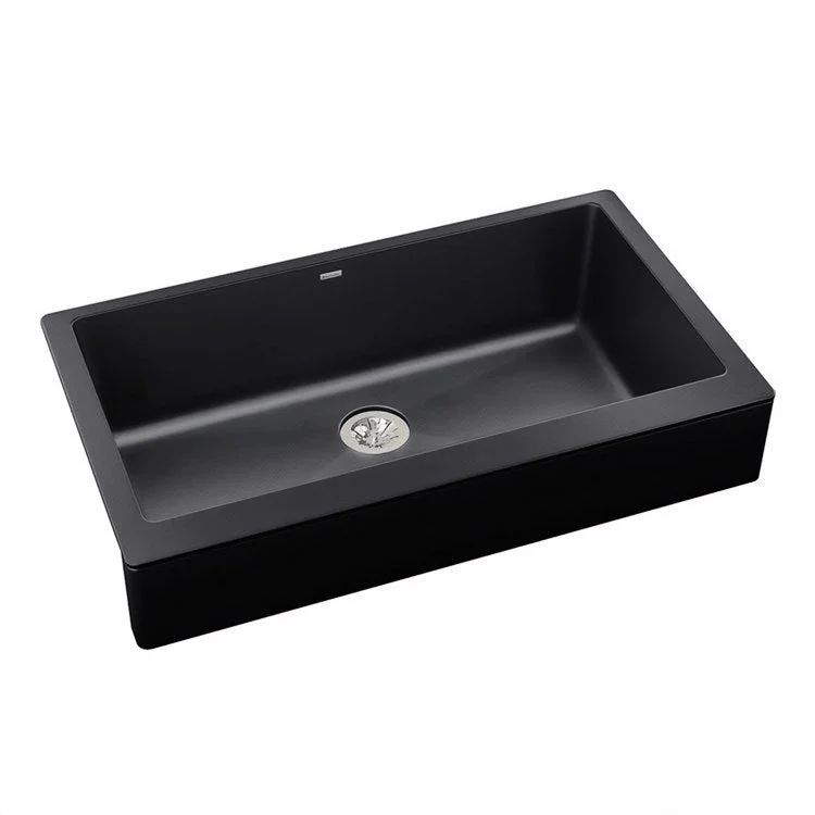 kitchen sink basin loop-Kitchen Sink Quartz Luxe 36 x 21 Inch Single Bowl Perfect Drain Caviar Farmhouse