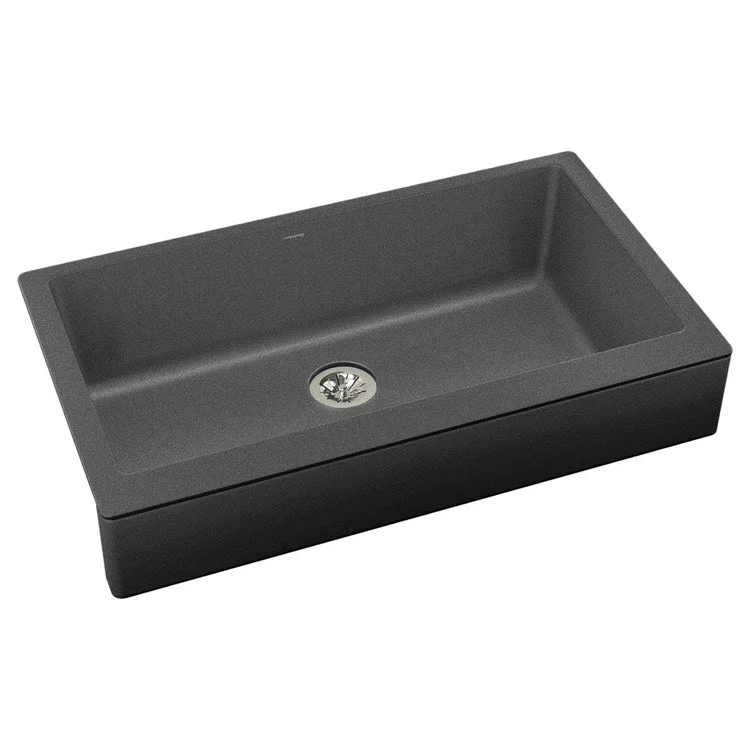 kitchen sink faucet linen-Kitchen Sink Quartz Luxe 36 x 21 Inch Single Bowl Perfect Drain Charcoal Farmhouse