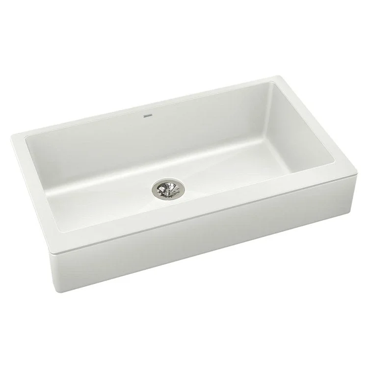 kitchen sink drain brown-Kitchen Sink Quartz Luxe 36 x 21 Inch Single Bowl Perfect Drain Parchment Farmhouse