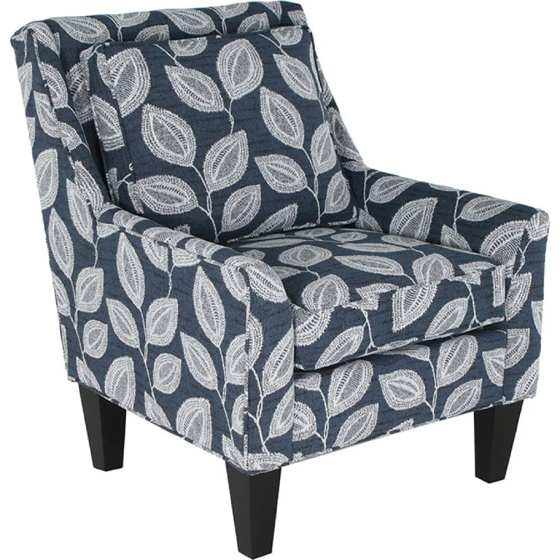 patterned poplar chair-Ashton Accent Chair - Indigo