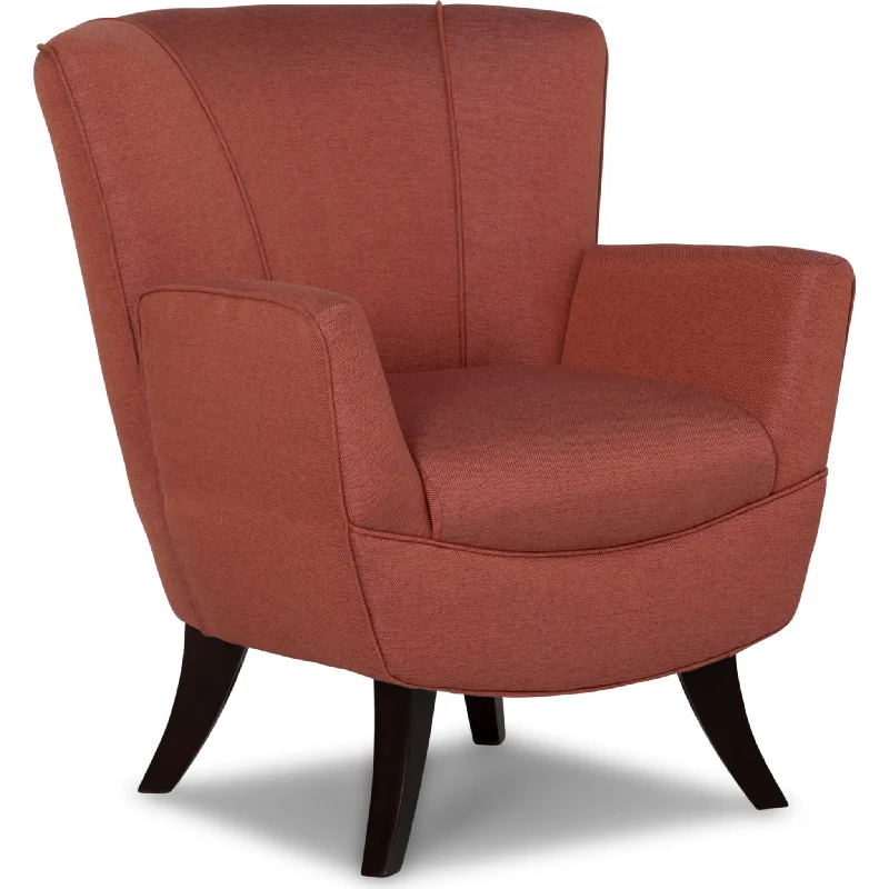 solid wood-seat stylish chair-Bethany Accent Chair - Coral