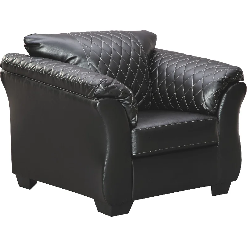 polished patterned chair-Betrillo Chair - Black