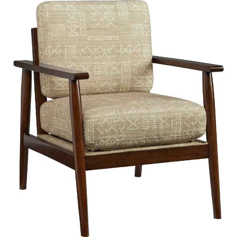 lacquered floral chair-Bevyn Accent Chair - Beige