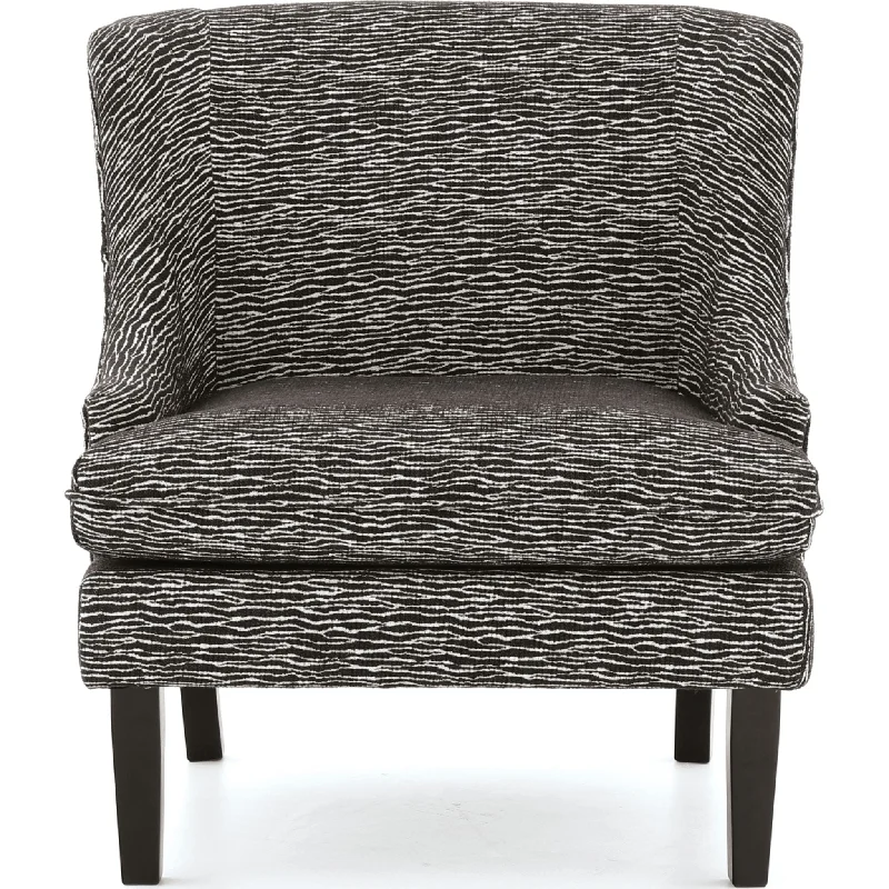 unique bohemian chair-Byrams Accent Chair - Black/Cream