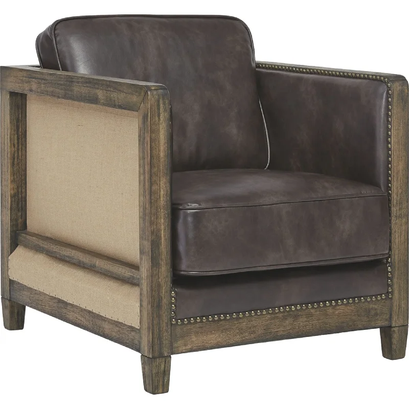 leather chair-Copeland Accent Chair - Brown