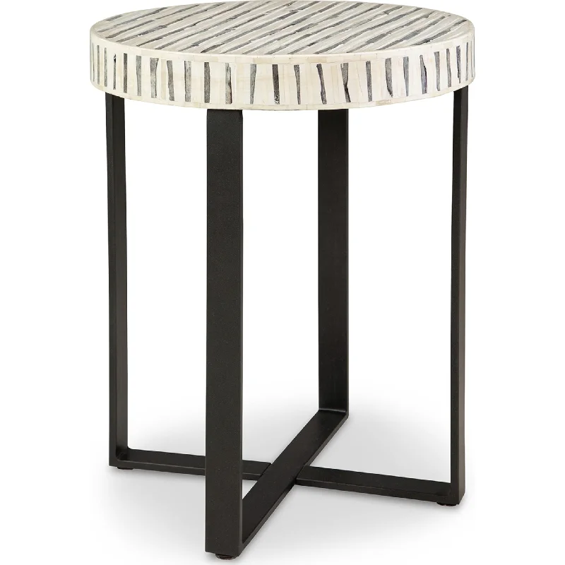 how to repair a chipped mug-Crewridge Accent Table - Black/Cream