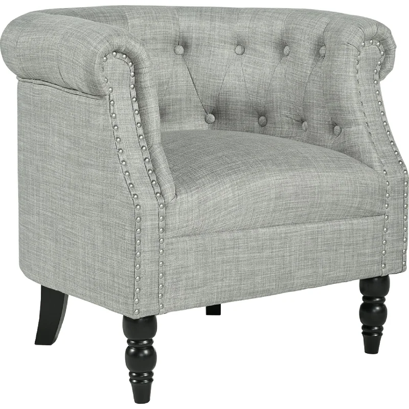 large chair-Deaza Accent Chair - Light Gray