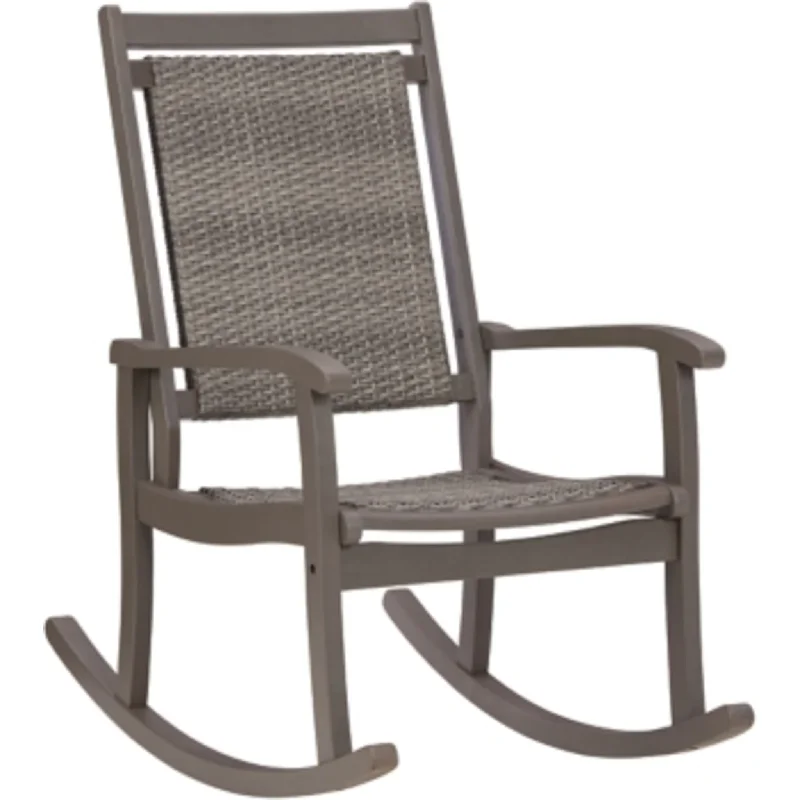 nailhead chair-Emani Outdoor Rocking Chair - Gray