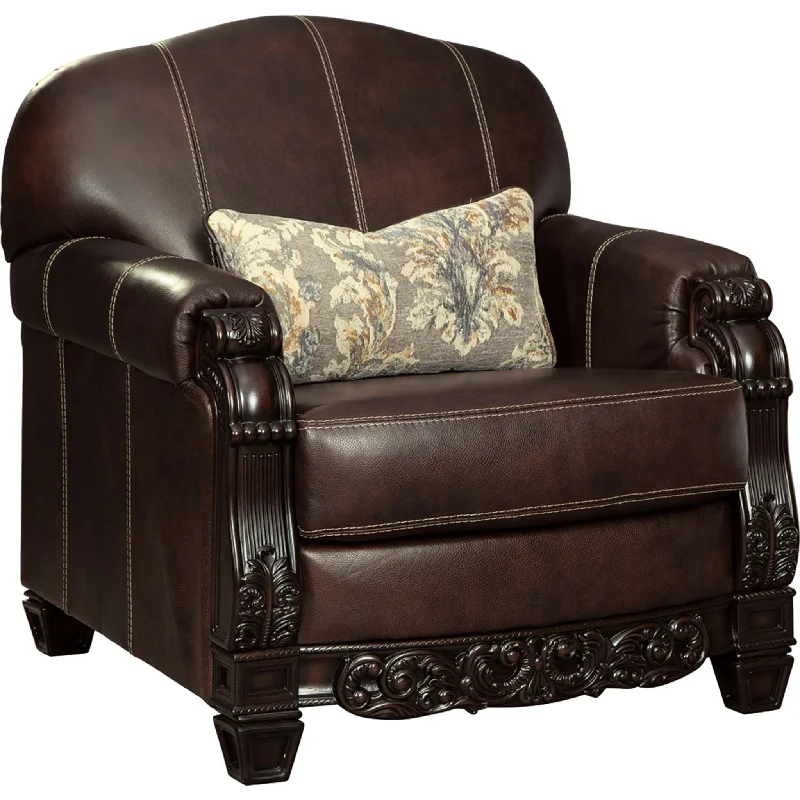 wingback chair-Embrook Chair - Chocolate