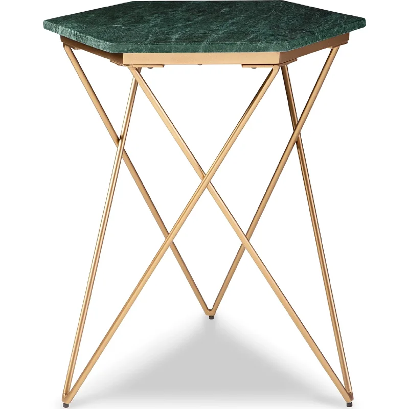 how to fix a rattling fan-Engelton Accent Table - Green/Gold