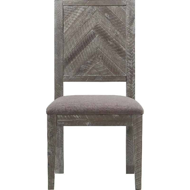 velvet-back chair-Herringbone Side Chair - Rustic Latte - (5QS363B)