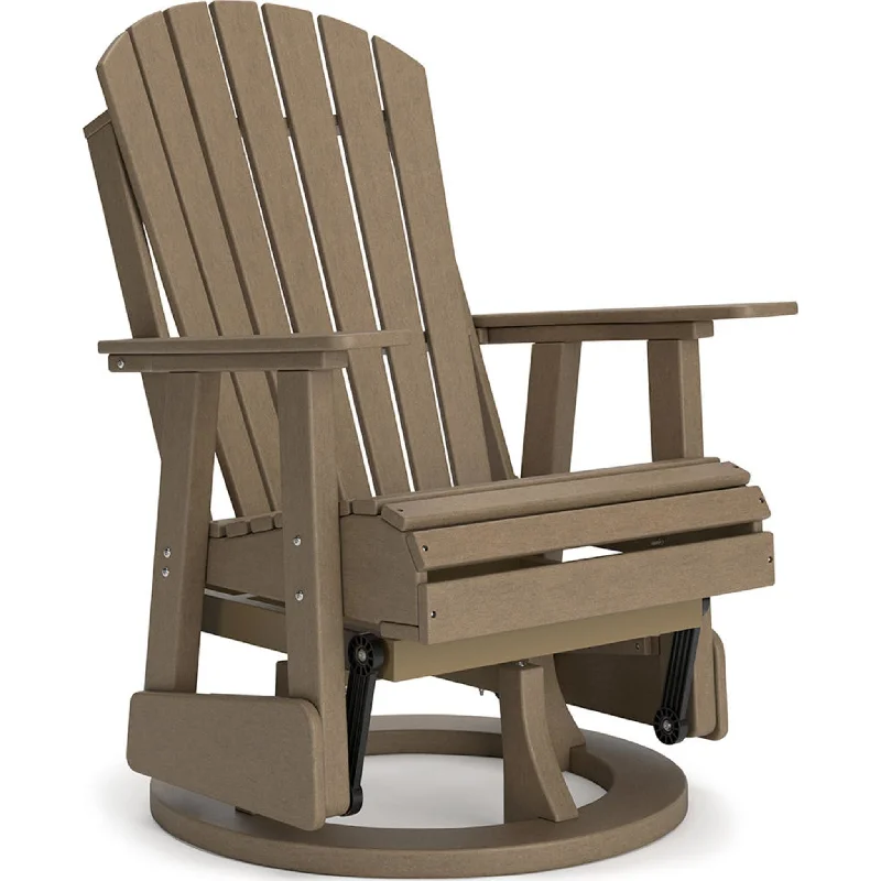 stylish-back chair-Hyland Wave Outdoor Swivel Glider Chair - Driftwood