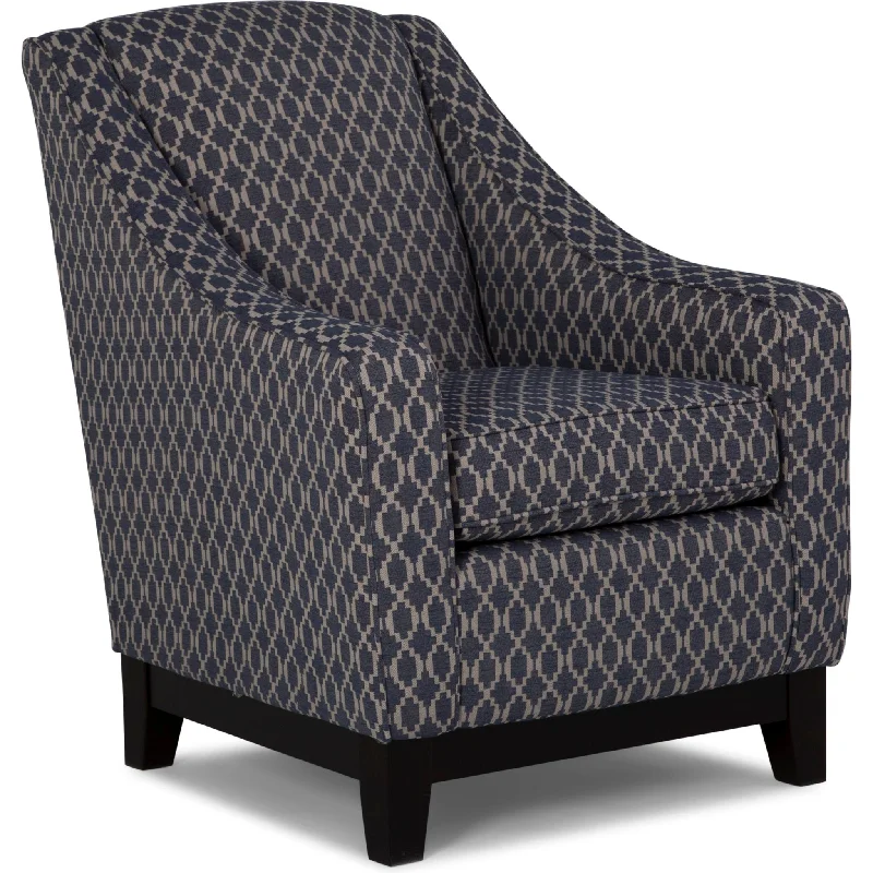 bamboo-seat spacious chair-Mariko Accent Chair - Indigo