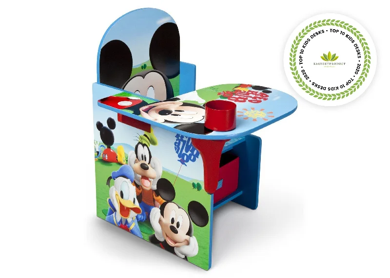 solid color bamboo chair-Mickey Mouse Chair Desk with Storage Bin