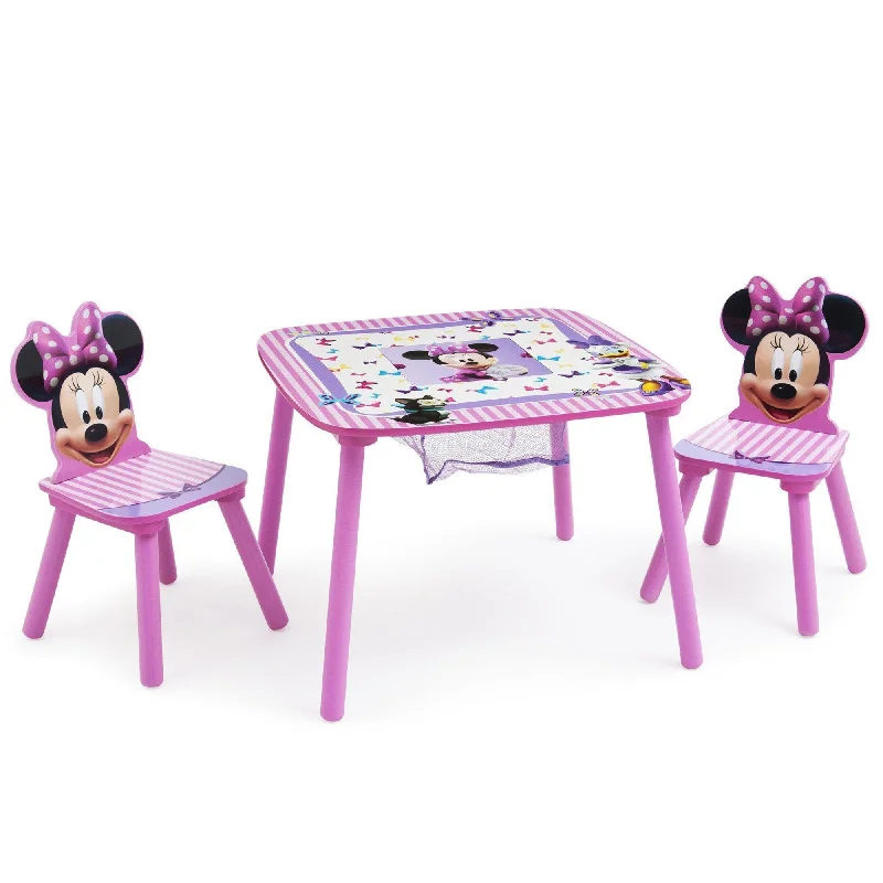 cream cherry chair-Minnie Mouse Table & Chair Set with Storage