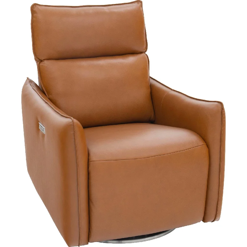 pine-seat veneer chair-Pescara Power Swivel Chair - Sorrento Saddle