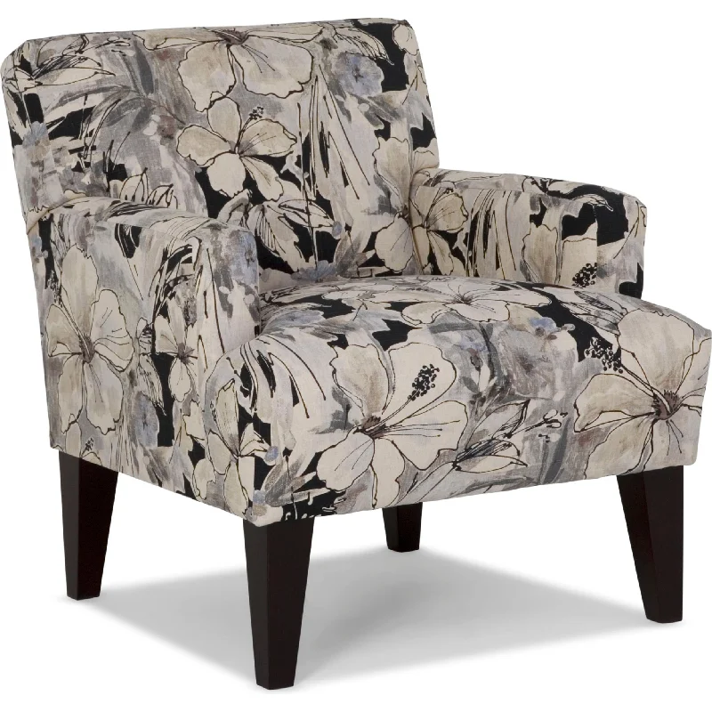 polished wood-seat budget chair-Randi Accent Chair - Charcoal