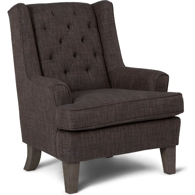 distressed wood-seat formal chair-Rebecca Accent Chair - Briar