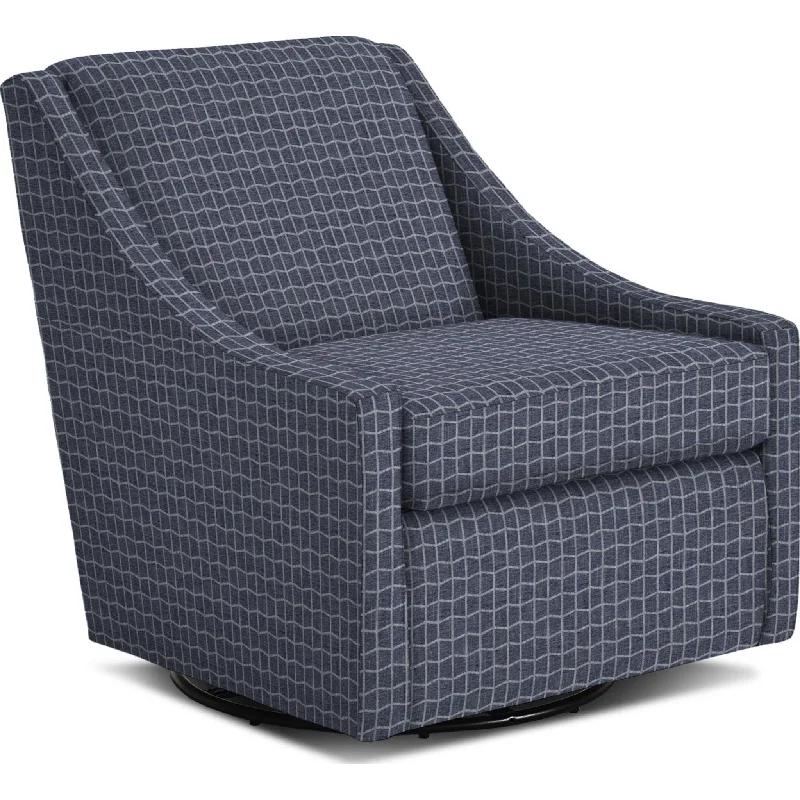 ebony-seat timeless chair-Regan Swivel Chair - Indigo