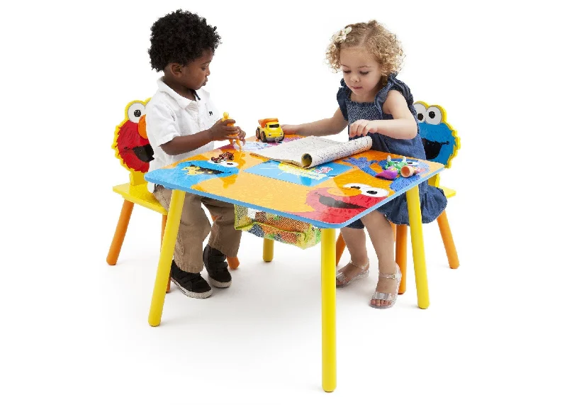 weathered distressed chair-Sesame Street Table and Chair Set with Storage