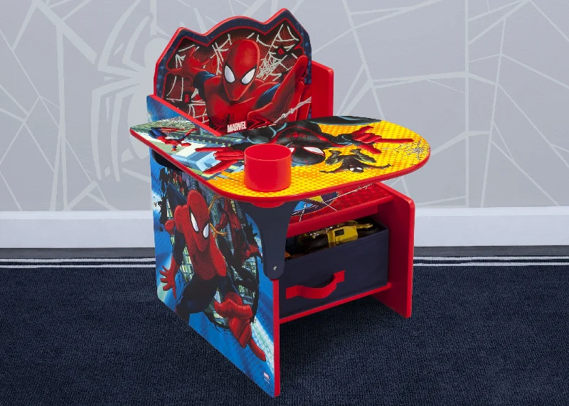 copper maple chair-Spider-Man Chair Desk with Storage Bin