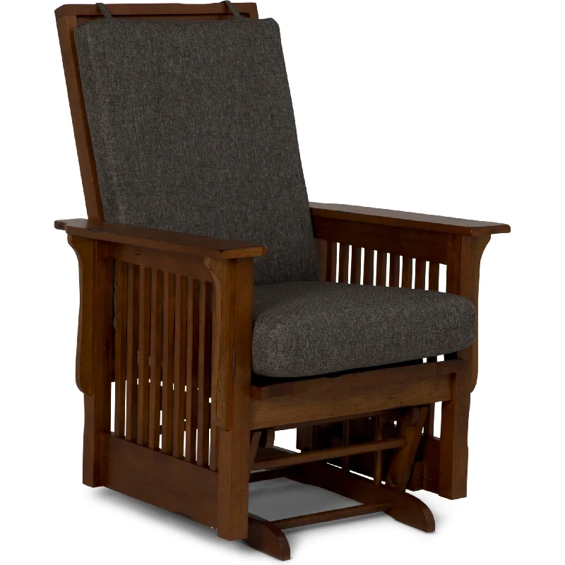 glossy wood-seat low-maintenance chair-Texiana Glider Chair - Bark