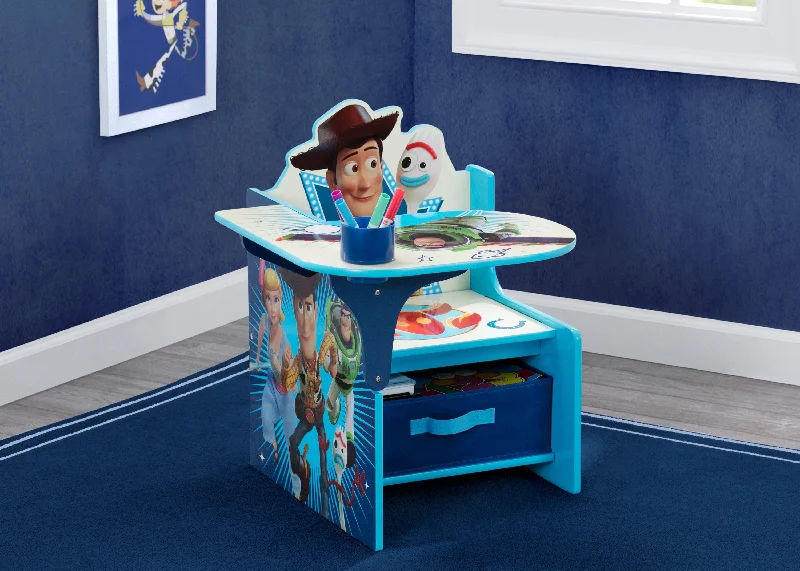 luxury-back abstract chair-Toy Story 4 Chair Desk with Storage Bin by Delta Children