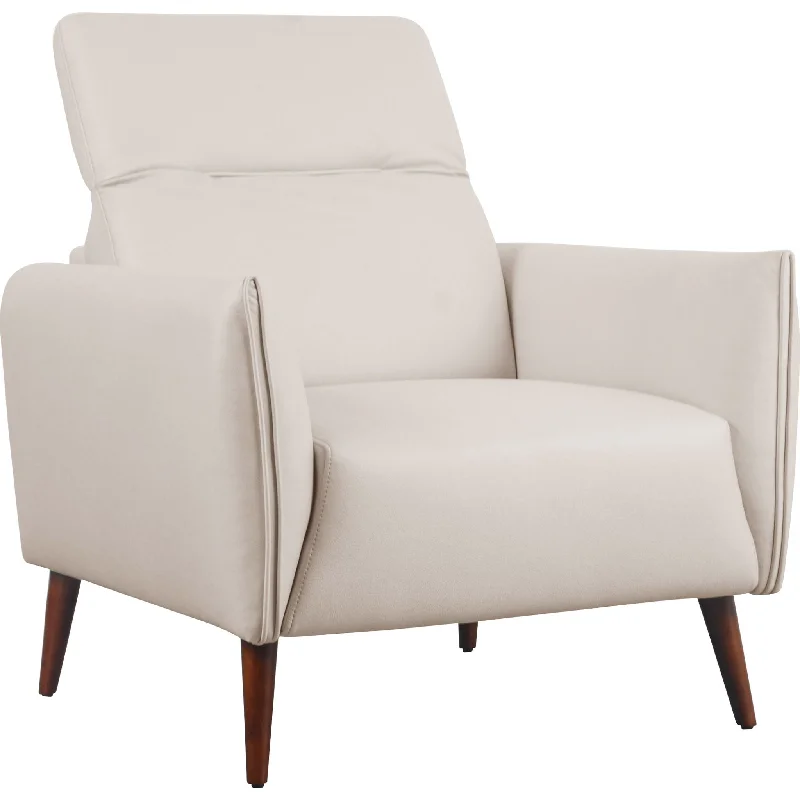 upholstered-back brass chair-Tricia Chair - Texas Cream