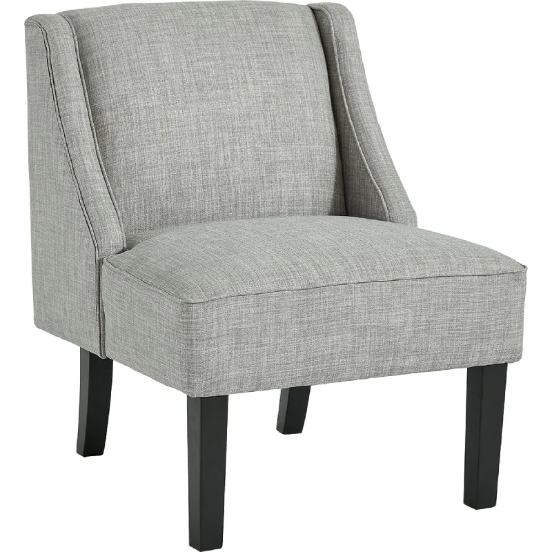 firm-seat chair-Janesley Accent Chair - Teal/Ivory