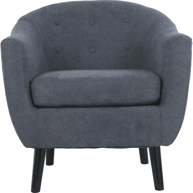 velvet-seat chair-Klorey Accent Chair - Denim