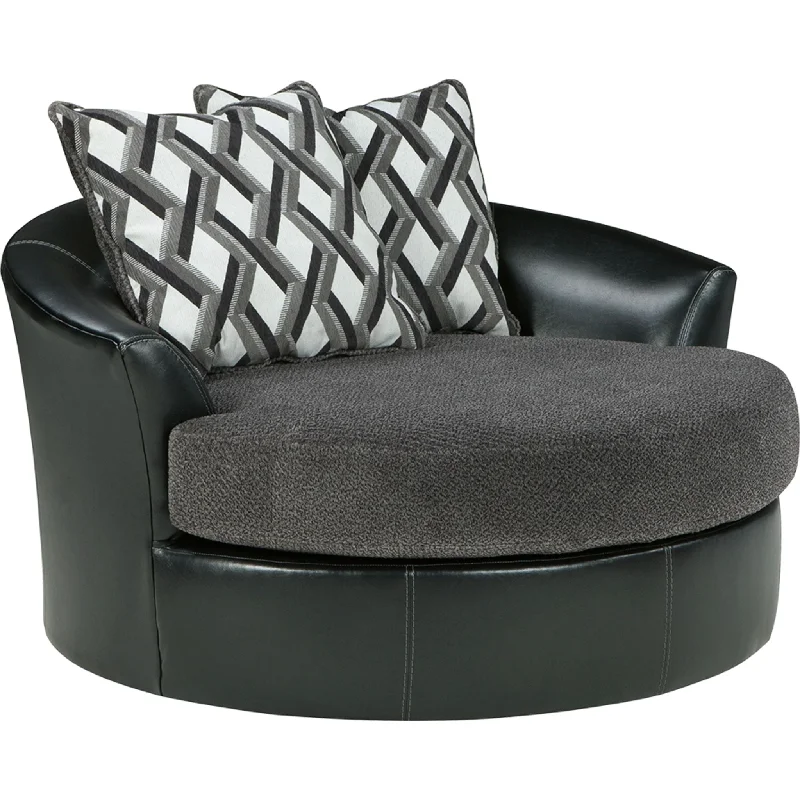 luxury-seat chair-Kumasi Swivel Chair - Smoke