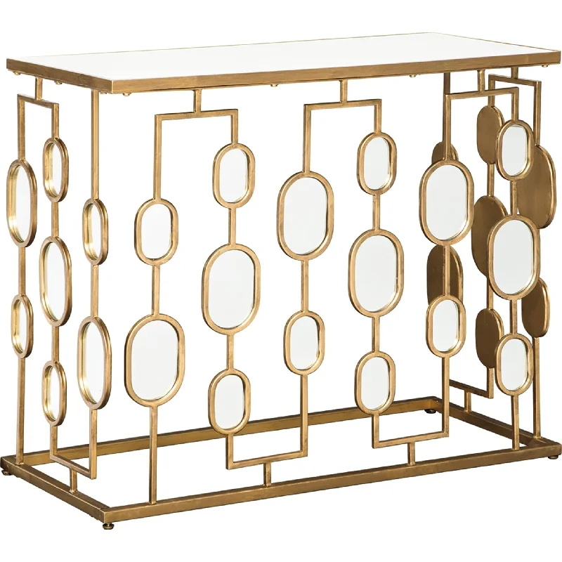 affordable sconce lights for walls-Majaci Accent Table - Gold Finish